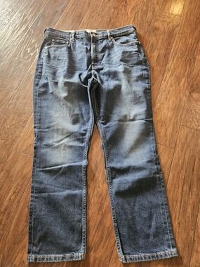 Everlane Womens Straight-Leg Jeans in Dark Blue Wash 33r Cheeky Jean